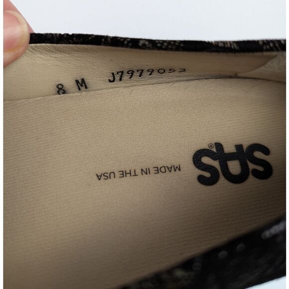 SAS Black Metallic Lace Ballet Flats - removable Ortholite insoles - Picture 7 of 7